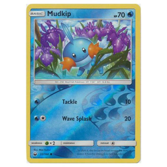 Pokemon - Sun & Moon - Celestial Storm - Mudkip (Reverse Holo) - 33/168