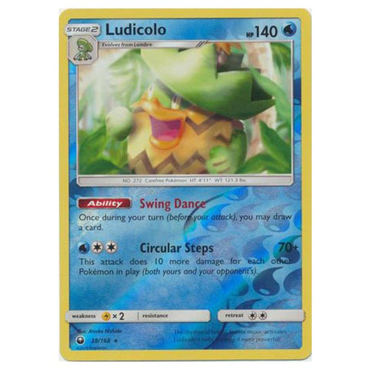 Pokemon - Sun & Moon - Celestial Storm - Ludicolo (Reverse Holo) - 38/168