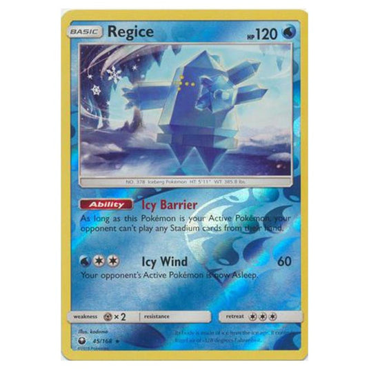 Pokemon - Sun & Moon - Celestial Storm - Regice (Reverse Holo) - 45/168