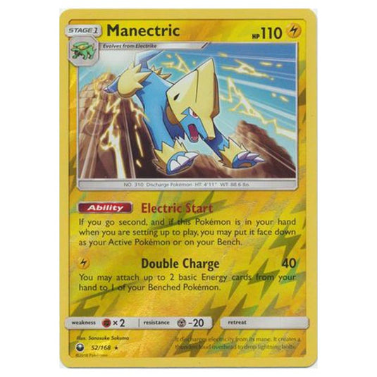 Pokemon - Sun & Moon - Celestial Storm - Manectric (Reverse Holo) - 52/168