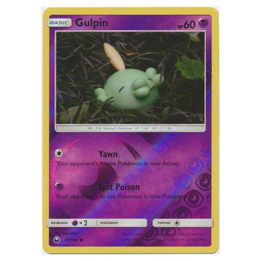 Pokemon - Sun & Moon - Celestial Storm - Gulpin (Reverse Holo) - 57/168