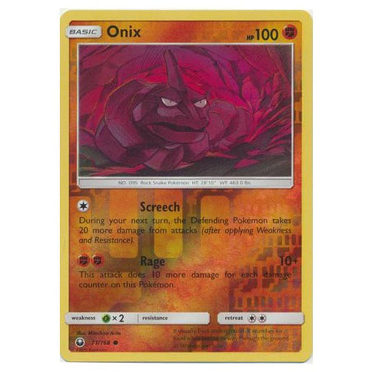 Pokemon - Sun & Moon - Celestial Storm - Onix (Reverse Holo) - 71/168