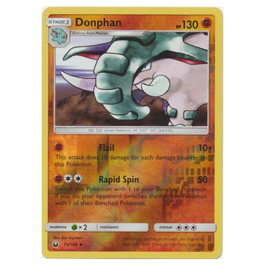 Pokemon - Sun & Moon - Celestial Storm - Donphan (Reverse Holo) - 73/168