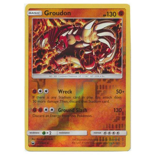 Pokemon - Sun & Moon - Celestial Storm - Groudon (Reverse Holo) - 81/168