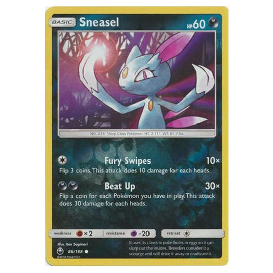 Pokemon - Sun & Moon - Celestial Storm - Sneasel (Reverse Holo) - 86/168