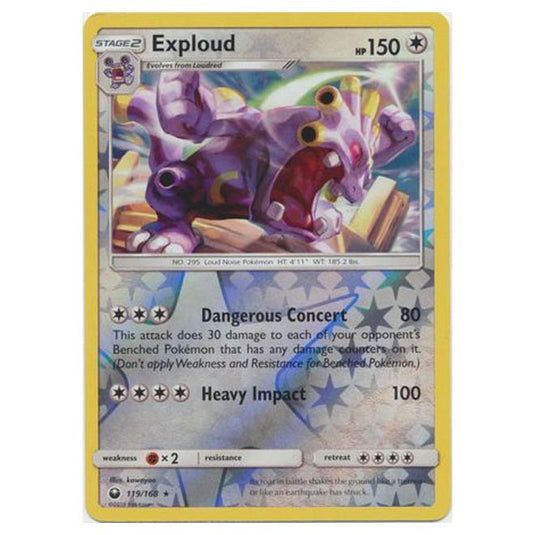 Pokemon - Sun & Moon - Celestial Storm - Exploud (Reverse Holo) - 119/168