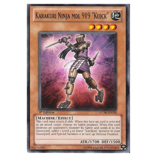 Yu-Gi-Oh! - Storm of Ragnarok - Karakuri Ninja mdl 919 \"Kuick\" (Common) STOR-EN028