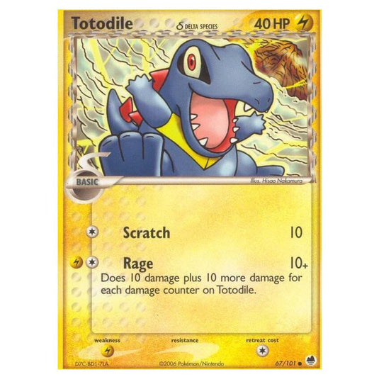 Pokemon - EX Dragon Frontiers - Totodile δ Delta Species - 067