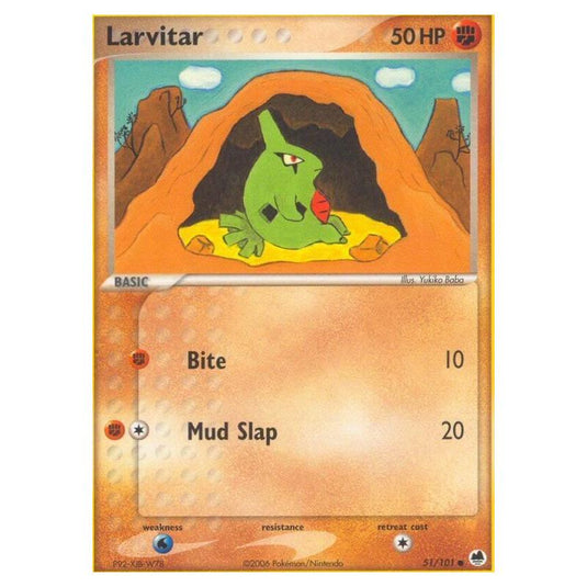 Pokemon - EX Dragon Frontiers - Larvitar - 051