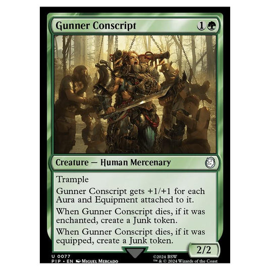 Magic The Gathering - Universes Beyond - Fallout - Gunner Conscript - 0077
