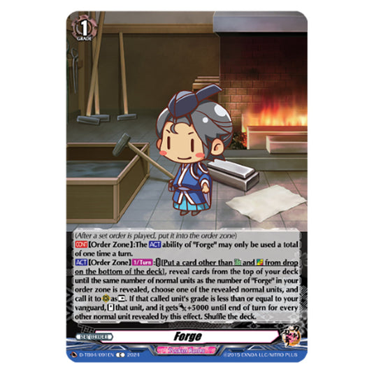 Forge D-TB04/091EN card from the Cardfight!! Vanguard set Touken Ranbu ONLINE 2023