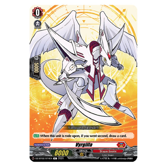 Vyrgilla DZ-BT02/074EN card from the Cardfight!! Vanguard set Illusionless Strife