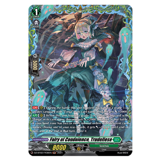 Fairy of Condolence, Trudeliese DZ-BT02/FR36EN card from the Cardfight!! Vanguard set Illusionless Strife