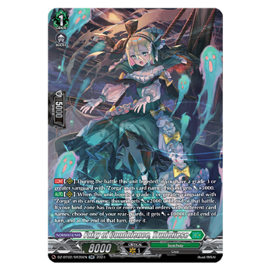 Fairy of Condolence, Trudeliese DZ-BT02/SR35EN card from the Cardfight!! Vanguard set Illusionless Strife