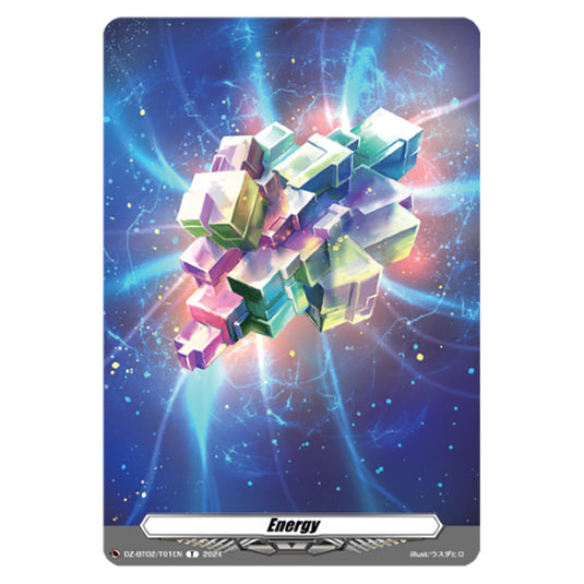 Energy DZ-BT02/T01EN card from the Cardfight!! Vanguard set Illusionless Strife