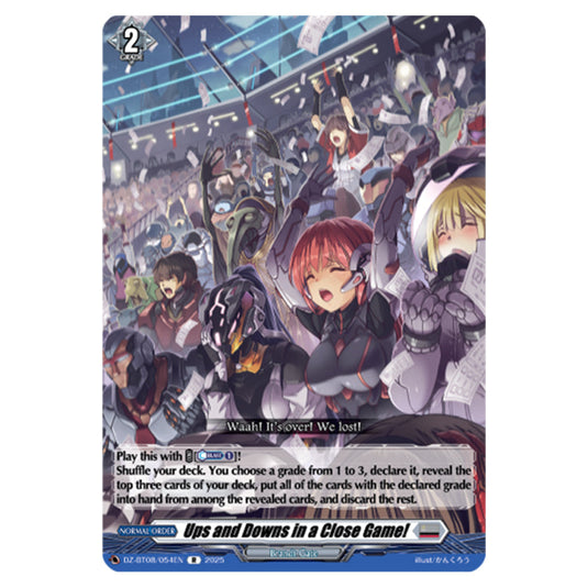 Ups and Downs in a Close Game! DZ-BT08/054EN card from the Cardfight!! Vanguard set Knights 0f Rebirth