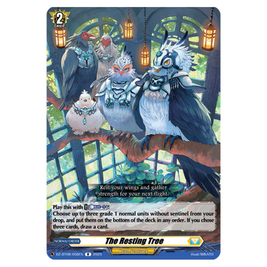 The Resting Tree DZ-BT08/058EN card from the Cardfight!! Vanguard set Knights 0f Rebirth