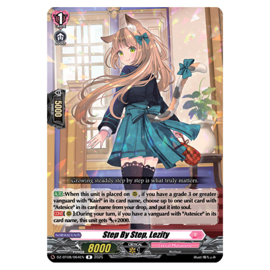 Step By Step, Lezity DZ-BT08/064EN card from the Cardfight!! Vanguard set Knights 0f Rebirth