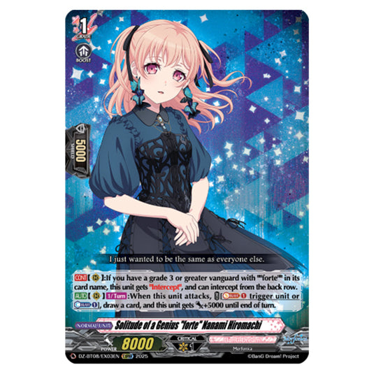 Solitude of a Genius "forte" Nanami Hiromachi DZ-BT08/EX03EN card from the Cardfight!! Vanguard set Knights 0f Rebirth