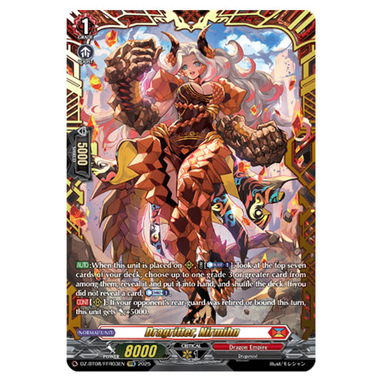 Dragritter, Bishara DZ-BT08/FFR03EN card from the Cardfight!! Vanguard set Knights 0f Rebirth