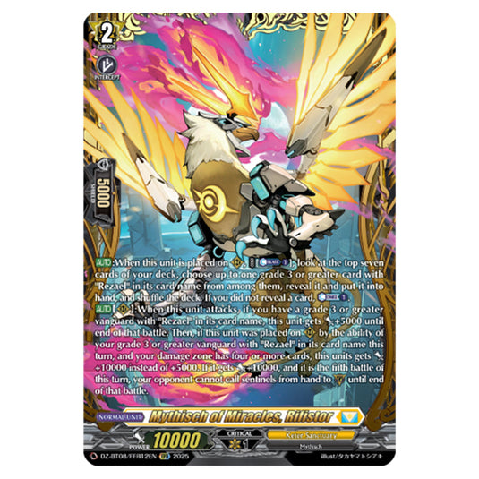 Mythisch of Miracles, Rifistor DZ-BT08/FFR12EN card from the Cardfight!! Vanguard set Knights 0f Rebirth