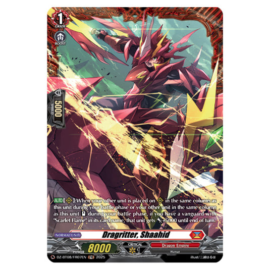 Dragritter, Shahid DZ-BT08/FR07EN card from the Cardfight!! Vanguard set Knights 0f Rebirth