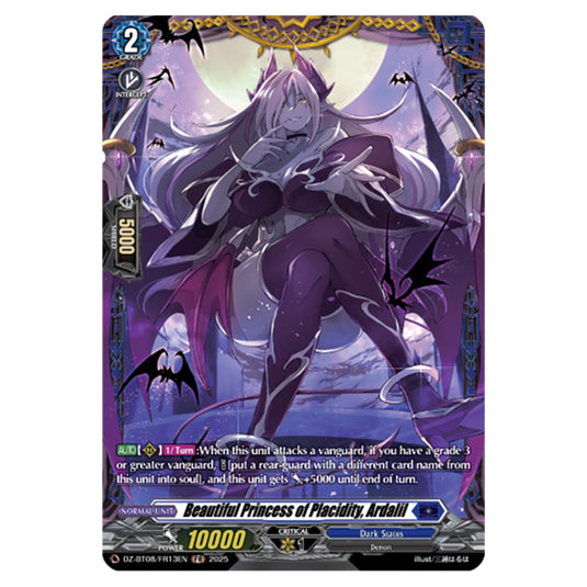 Beautiful Princess of Placidity, Ardalil DZ-BT08/FR13EN card from the Cardfight!! Vanguard set Knights 0f Rebirth