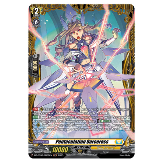 Pentaculation Sorceress DZ-BT08/FR28EN card from the Cardfight!! Vanguard set Knights 0f Rebirth