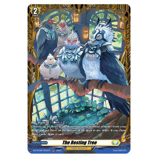 The Resting Tree DZ-BT08/FR32EN card from the Cardfight!! Vanguard set Knights 0f Rebirth