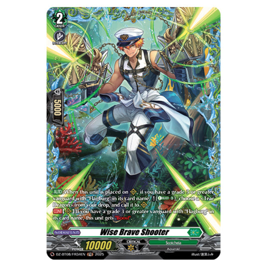 Wise Brave Shooter DZ-BT08/FR34EN card from the Cardfight!! Vanguard set Knights 0f Rebirth