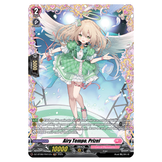 Airy Tempo, Prizel DZ-BT08/FR41EN card from the Cardfight!! Vanguard set Knights 0f Rebirth