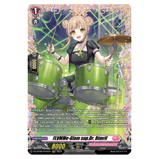 FL∀MMe-Glam sup.Dr. Rimril DZ-BT08/FR44EN card from the Cardfight!! Vanguard set Knights 0f Rebirth