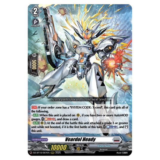 Veardol Heady DZ-BT10/007EN card from the Cardfight!! Vanguard set Dragonsoul Resonance