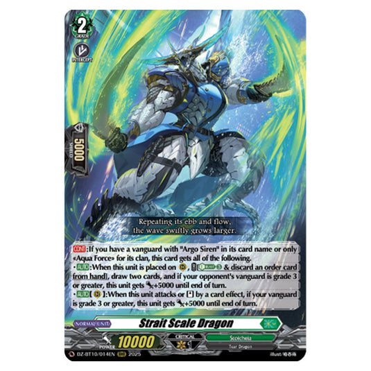 Strait Scale Dragon DZ-BT10/014EN card from the Cardfight!! Vanguard set Dragonsoul Resonance