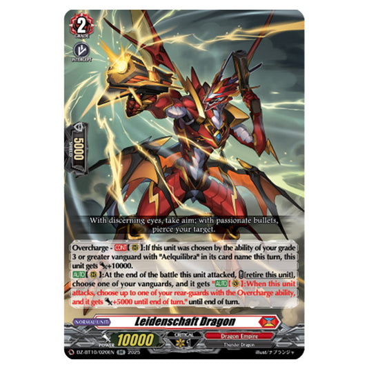 Leidenschaft Dragon DZ-BT10/020EN card from the Cardfight!! Vanguard set Dragonsoul Resonance