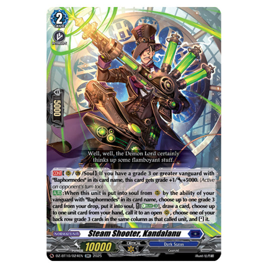 Steam Shooter, Kandalanu DZ-BT10/024EN card from the Cardfight!! Vanguard set Dragonsoul Resonance