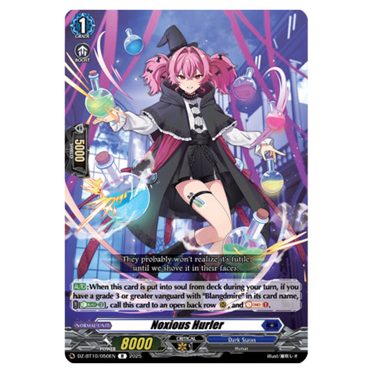 Noxious Hurler DZ-BT10/050EN card from the Cardfight!! Vanguard set Dragonsoul Resonance