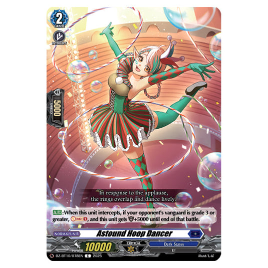 Astound Hoop Dancer DZ-BT10/078EN card from the Cardfight!! Vanguard set Dragonsoul Resonance