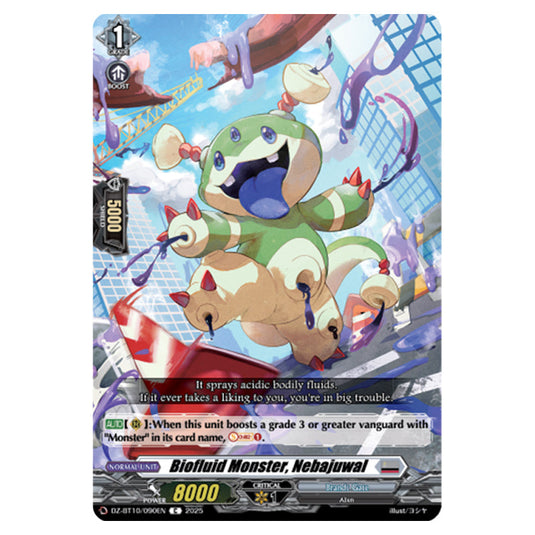 Biofluid Monster, Nebajuwal DZ-BT10/090EN card from the Cardfight!! Vanguard set Dragonsoul Resonance