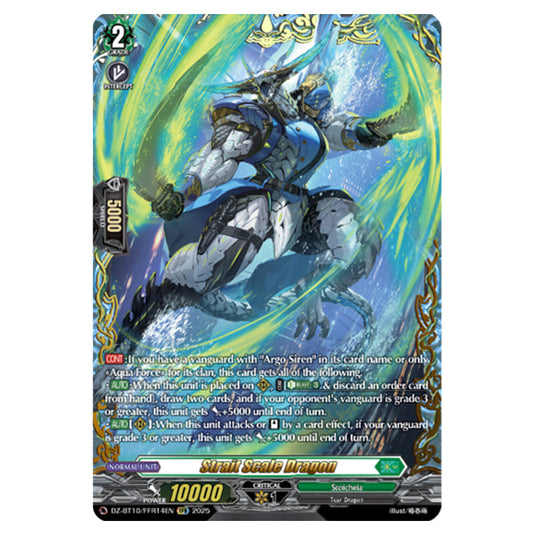 Strait Scale Dragon DZ-BT10/FFR14EN card from the Cardfight!! Vanguard set Dragonsoul Resonance