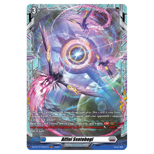 Alfini Svatobogi DZ-BT10/FR24EN card from the Cardfight!! Vanguard set Dragonsoul Resonance