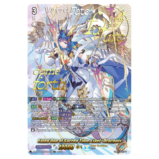 Fated One of Sacred Time, Liael=Draconis DZ-BT10/SEC04EN card from the Cardfight!! Vanguard set Dragonsoul Resonance
