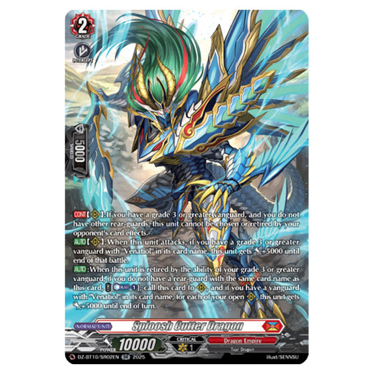 Sploosh Cutter Dragon DZ-BT10/SR02EN card from the Cardfight!! Vanguard set Dragonsoul Resonance