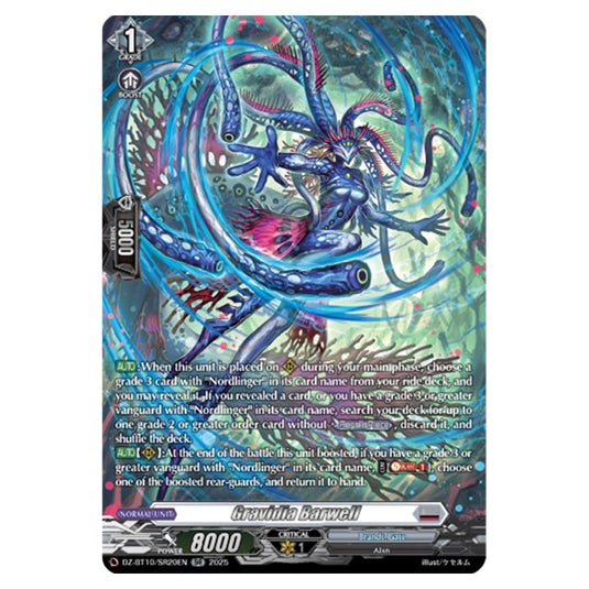 Gravidia Barwell DZ-BT10/SR20EN card from the Cardfight!! Vanguard set Dragonsoul Resonance
