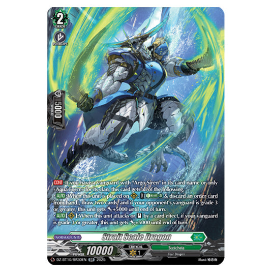 Strait Scale Dragon DZ-BT10/SR30EN card from the Cardfight!! Vanguard set Dragonsoul Resonance