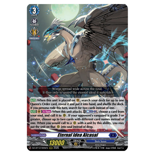 Eternal Idea Alcasal DZ-BT12/005EN card from the Cardfight!! Vanguard set Chasm of Lost Souls