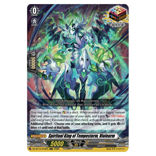 Spiritual King of Tempestorm, Violeurm DZ-BT12/018EN card from the Cardfight!! Vanguard set Chasm of Lost Souls