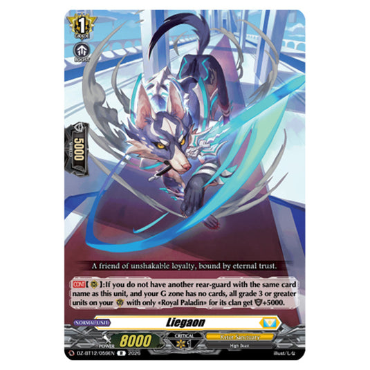 Liegaon DZ-BT12/059EN card from the Cardfight!! Vanguard set Chasm of Lost Souls