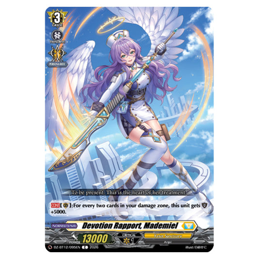 Devotion Rapport, Mademiel DZ-BT12/095EN card from the Cardfight!! Vanguard set Chasm of Lost Souls