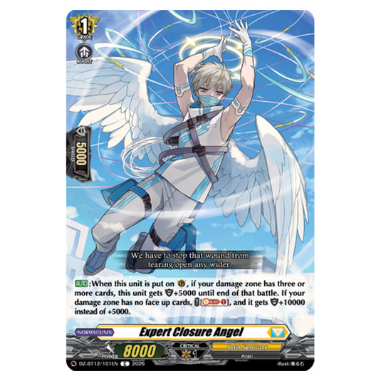 Expert Closure Angel DZ-BT12/101EN card from the Cardfight!! Vanguard set Chasm of Lost Souls